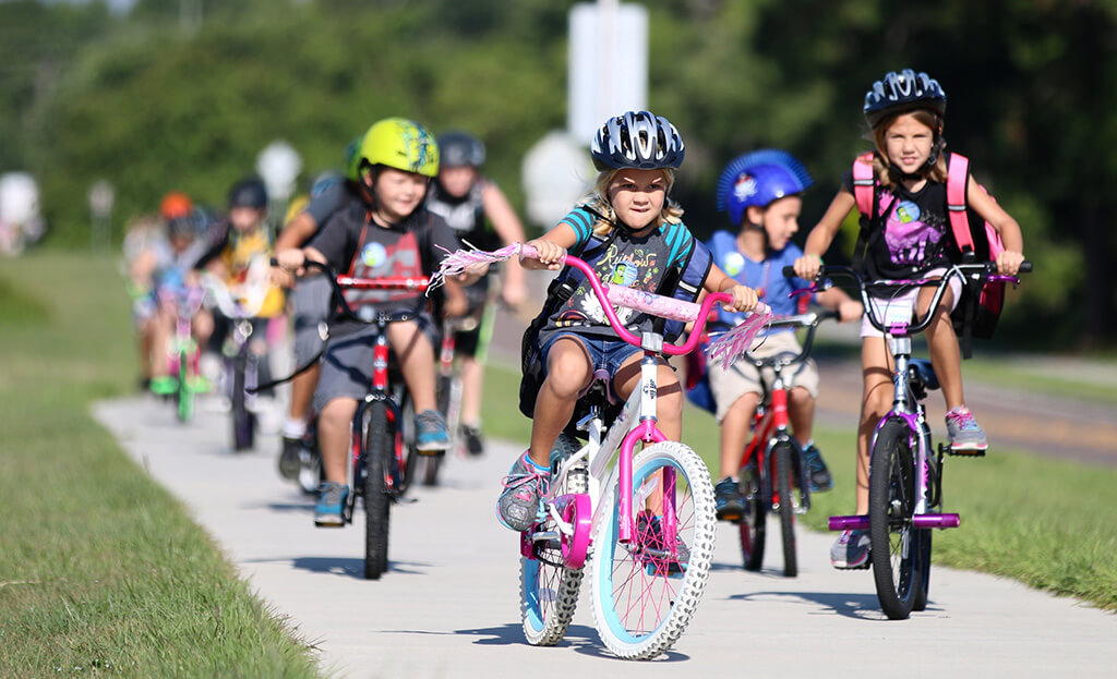 Kids with bikes